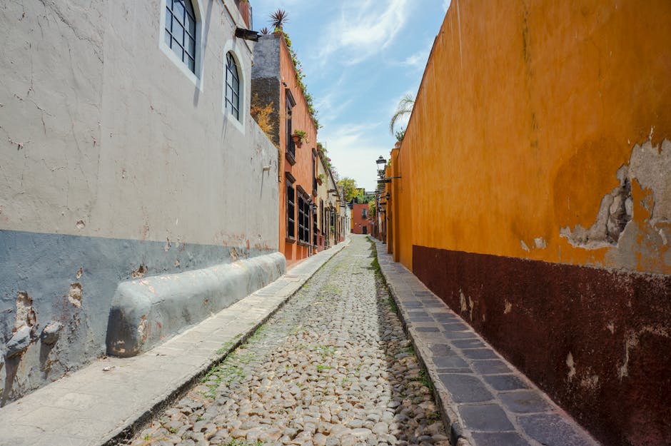 Calles coloniales empedradas de San Miguel de Allende